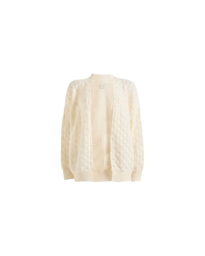 ALYSI STRICKWAREN - Strickjackenauf YOOX.COM Elfenbein
