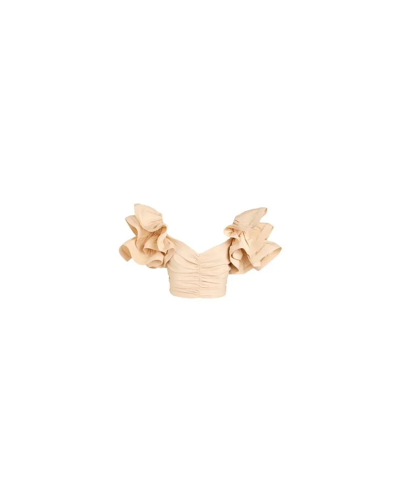 Elisabetta Franchi TOPS - Topsauf YOOX.COM Beige