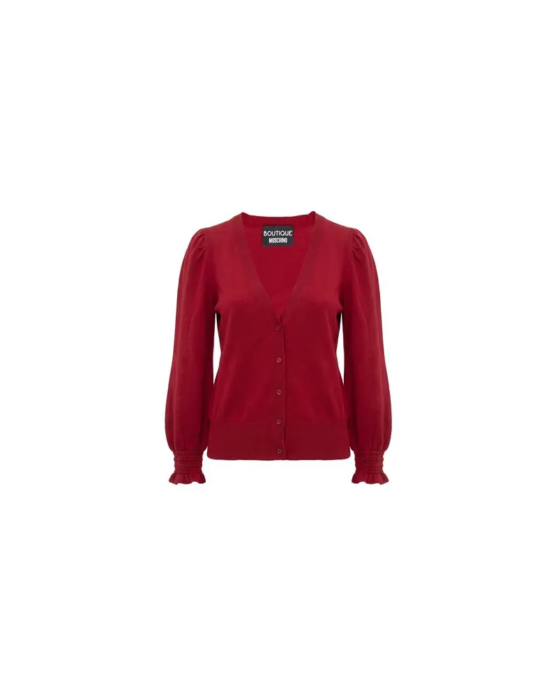 Moschino STRICKWAREN - Strickjackenauf YOOX.COM Ziegelrot
