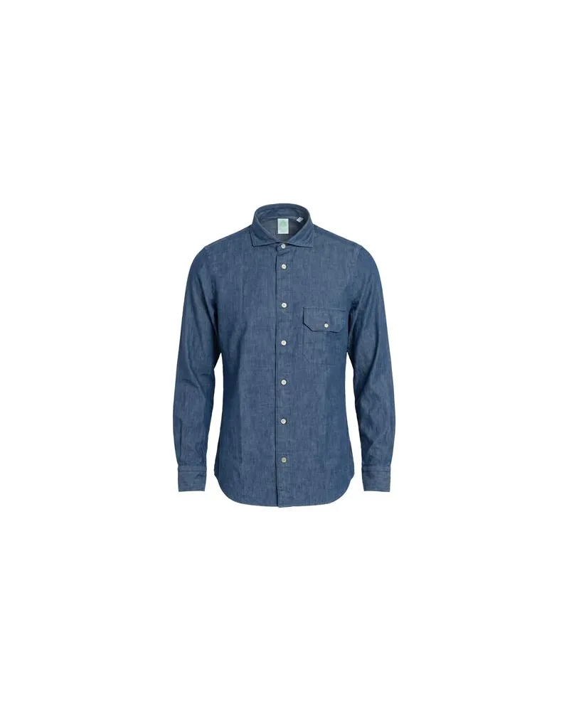 Finamore 1925 TOPS - Jeanshemdenauf YOOX.COM Blau