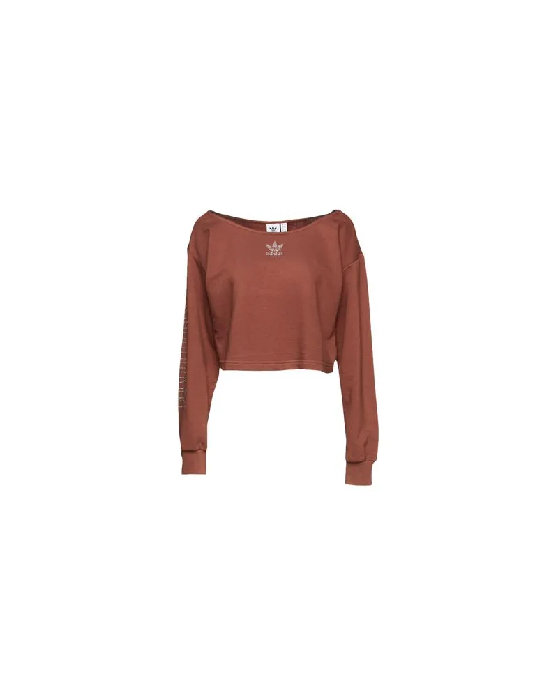 adidas SLOUCHY CREW  - TOPS - Sweatshirtsauf YOOX.COM Hellbraun