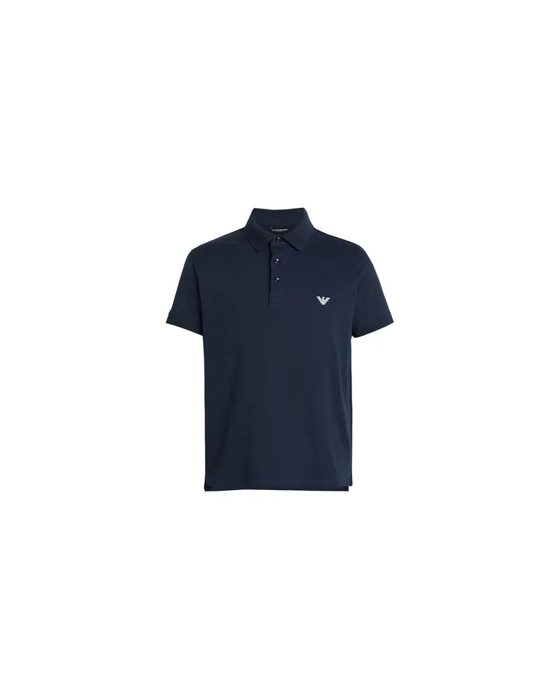 Emporio Armani MENS KNIT POLO SLE  - TOPS - Poloshirtsauf YOOX.COM Marineblau
