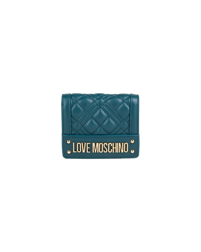 Moschino Kleinlederwaren - Brieftaschenauf YOOX.COM Aquamarin