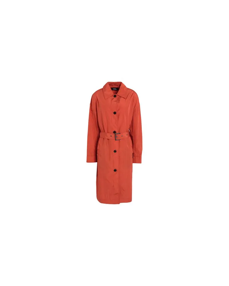 Karl Lagerfeld TECHNICAL COAT W/BELT  - JACKEN & MÄNTEL - Jacken, Mäntel & Trenchcoatsauf YOOX.COM Rostrot