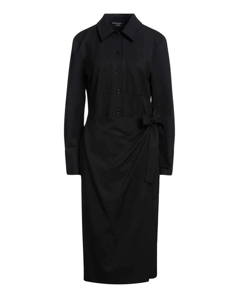 Piazza Sempione Midi-Kleid Schwarz