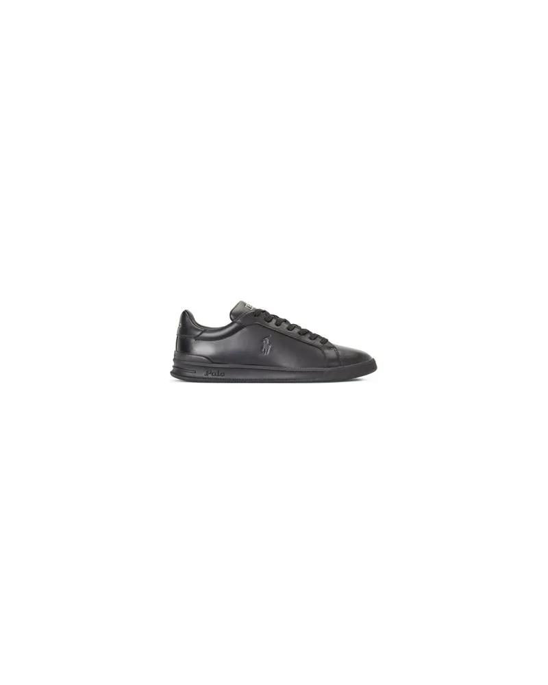 Ralph Lauren HERITAGE COURT II LEATHER SNEAKER  - SCHUHE - Sneakersauf YOOX.COM Schwarz