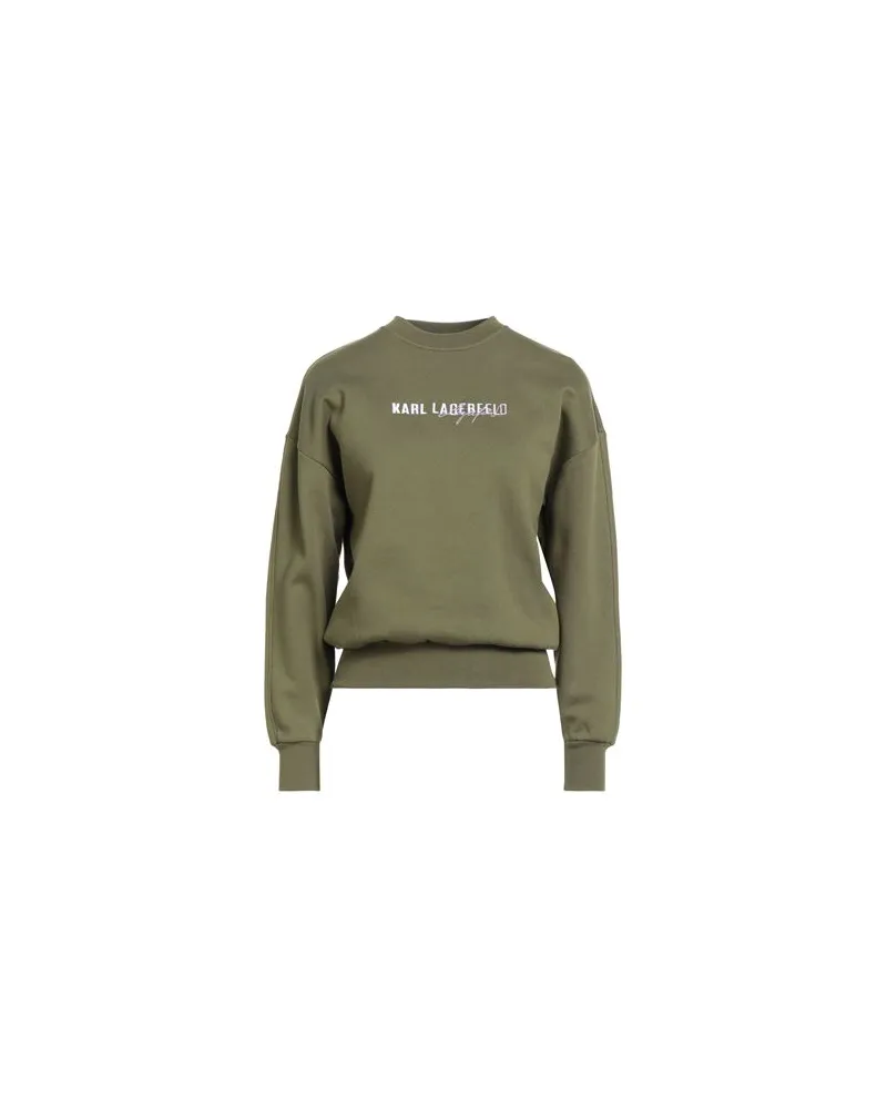 Karl Lagerfeld TOPS - Sweatshirtsauf YOOX.COM Militärgrün