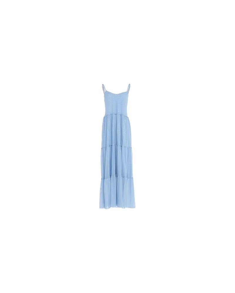 FISICO-Cristina Ferrari KLEIDER - Maxi-Kleiderauf YOOX.COM Himmelblau