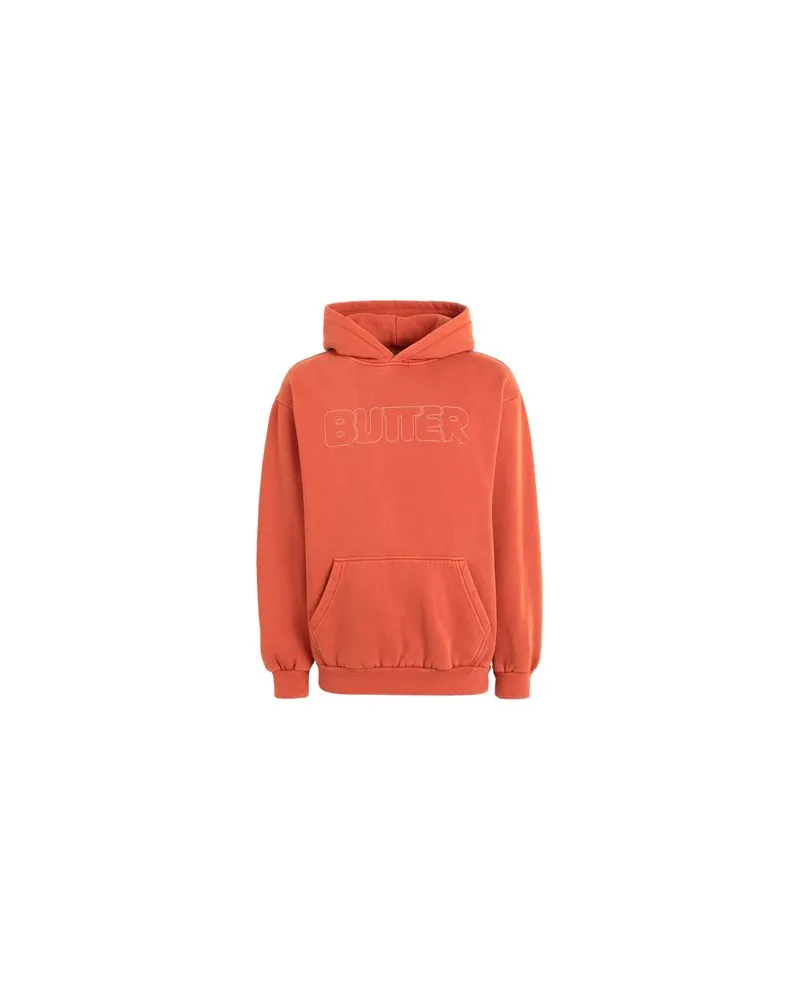 Butter Goods DISTRESSED DYE PULLOVER - TOPS - Sweatshirtsauf YOOX.COM Orange