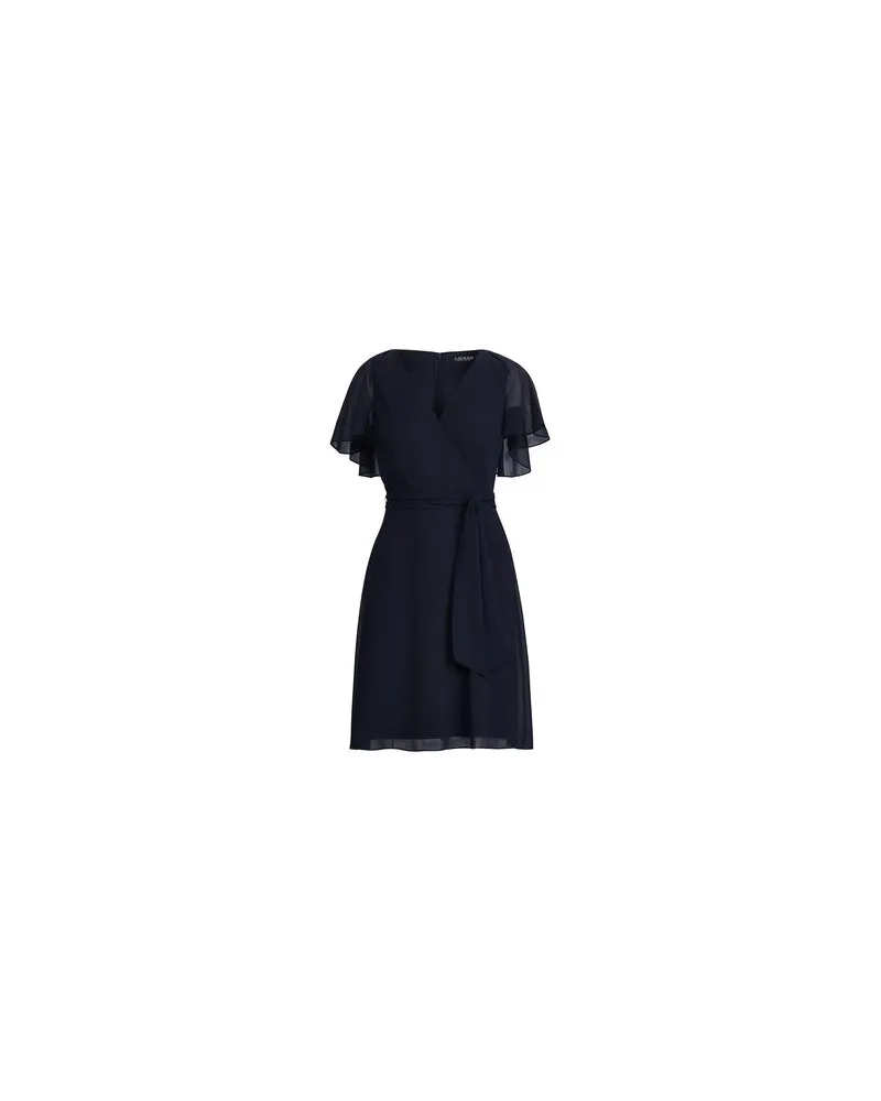 Ralph Lauren GEORGETTE CAPE DRESS   - KLEIDER - Midi-Kleiderauf YOOX.COM Nachtblau