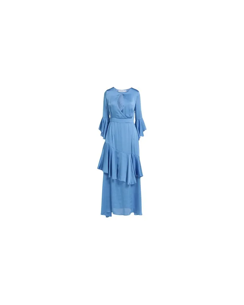 ANONYME designers KLEIDER - Maxi-Kleiderauf YOOX.COM Azurblau