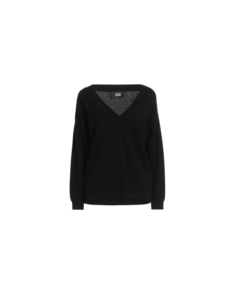 Alpha Studio STRICKWAREN - Pulloverauf YOOX.COM Schwarz