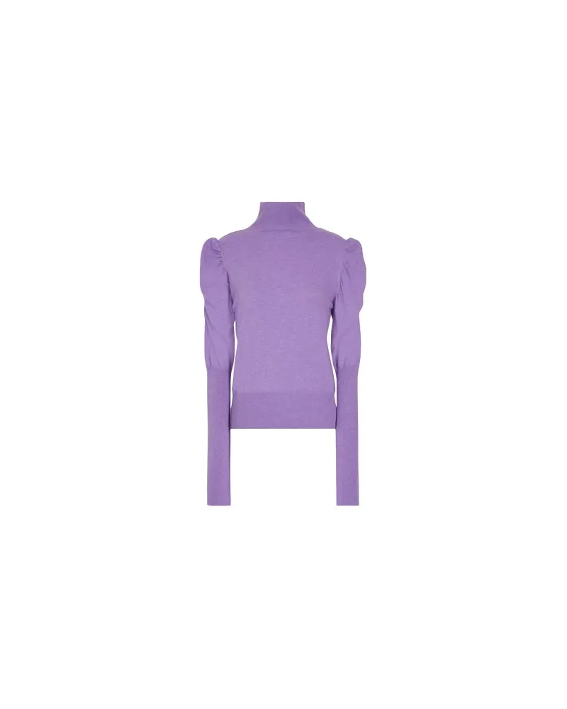 8 by Yoox KNIT PUFF SLEEVE SWEATER - STRICKWAREN - Rollkragenpulloverauf YOOX.COM Malve