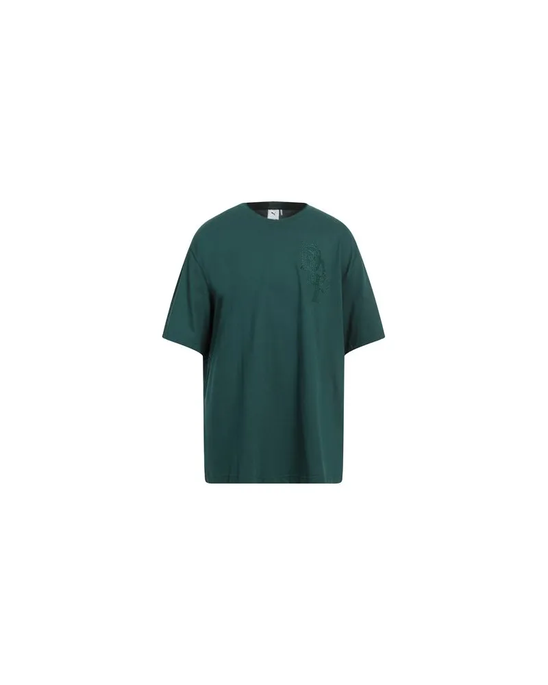 Puma TOPS - T-shirtsauf YOOX.COM Dunkelgrün