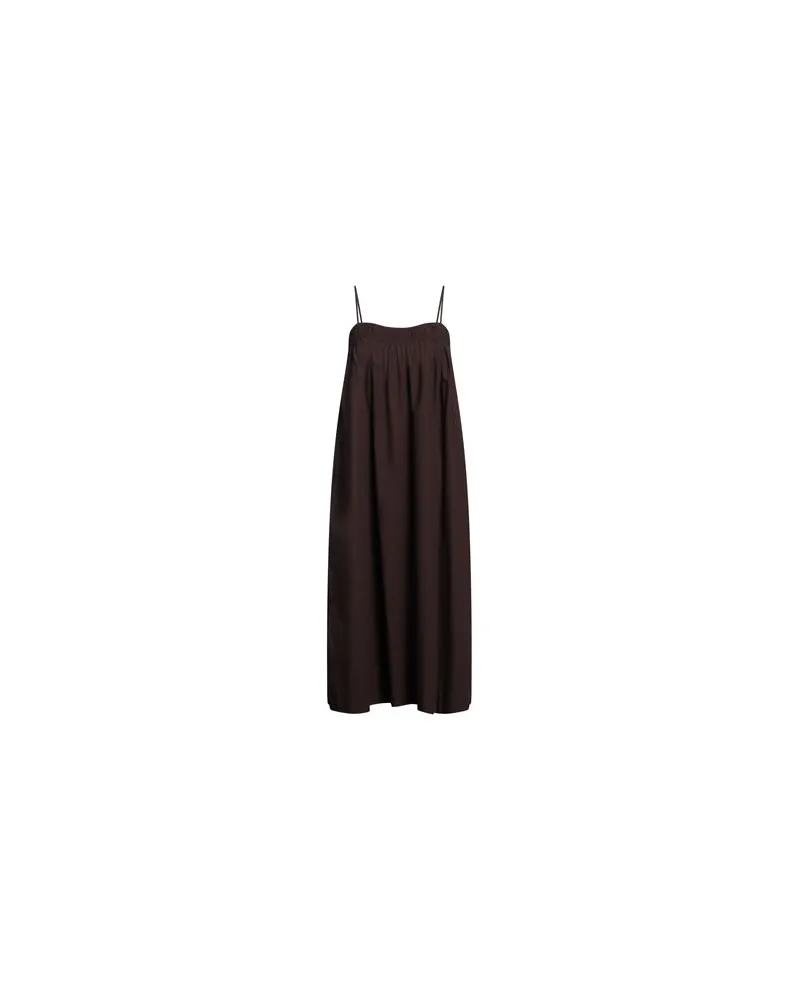 Ganni KLEIDER - Midi-Kleiderauf YOOX.COM Dunkelbraun
