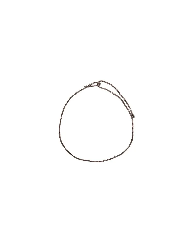 Brunello Cucinelli SCHMUCK und UHREN - Halskettenauf YOOX.COM Dunkelbraun