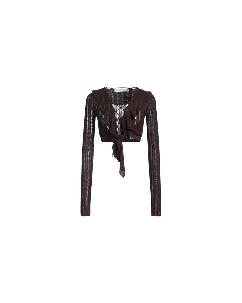 Dion Lee STRICKWAREN - Strickjackenauf YOOX.COM Dunkelbraun