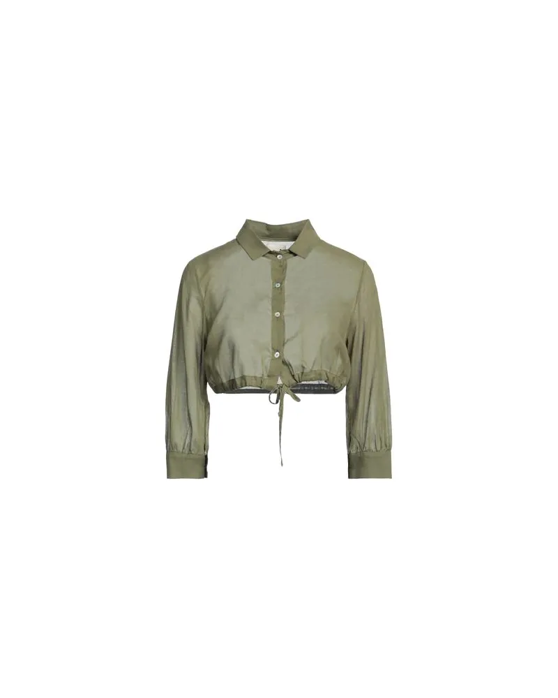 L'Autre Chose TOPS - Hemdenauf YOOX.COM Militärgrün
