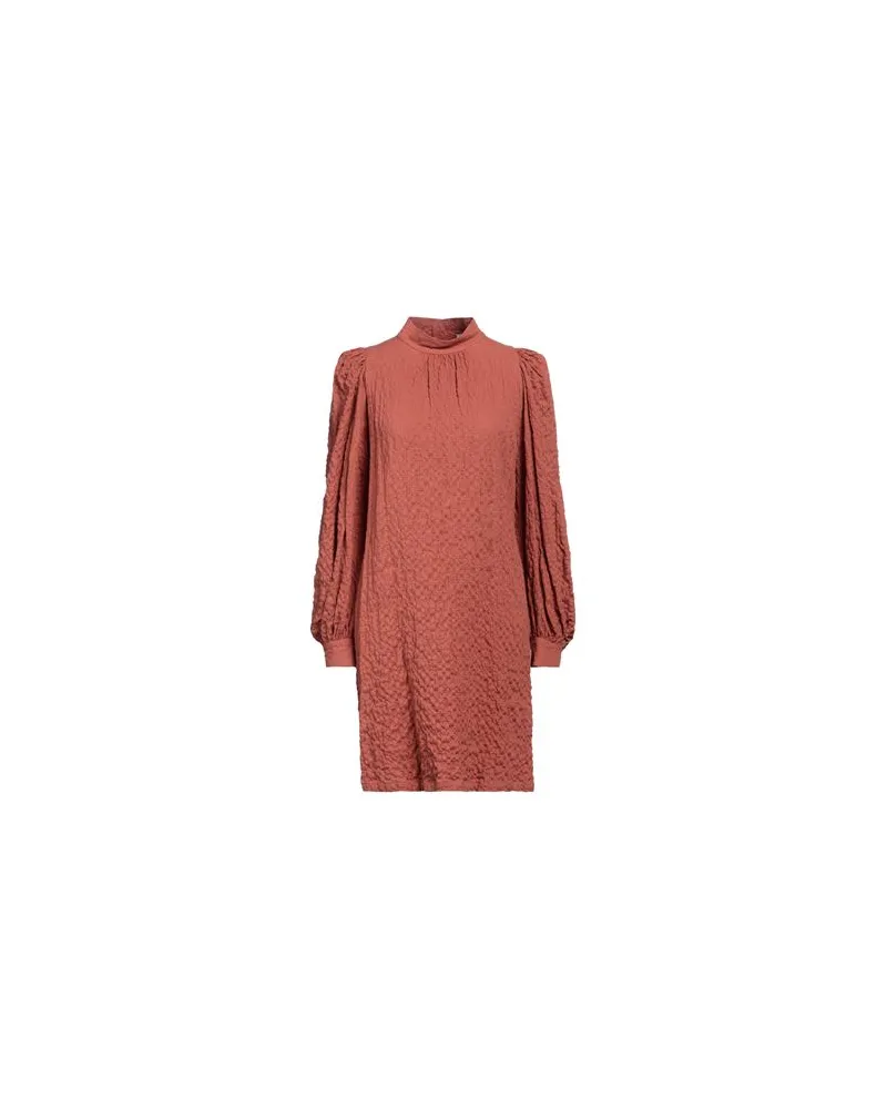 ALYSI CRÈME - KLEIDER - Mini-Kleiderauf YOOX.COM Rostrot