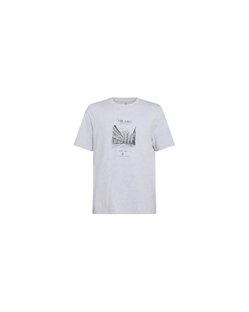 Brunello Cucinelli TOPS - T-shirtsauf YOOX.COM Hellgrau