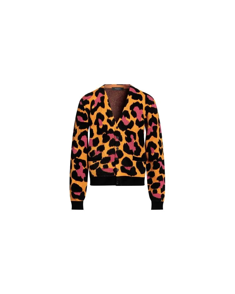 Versace STRICKWAREN - Strickjackenauf YOOX.COM Mandarine