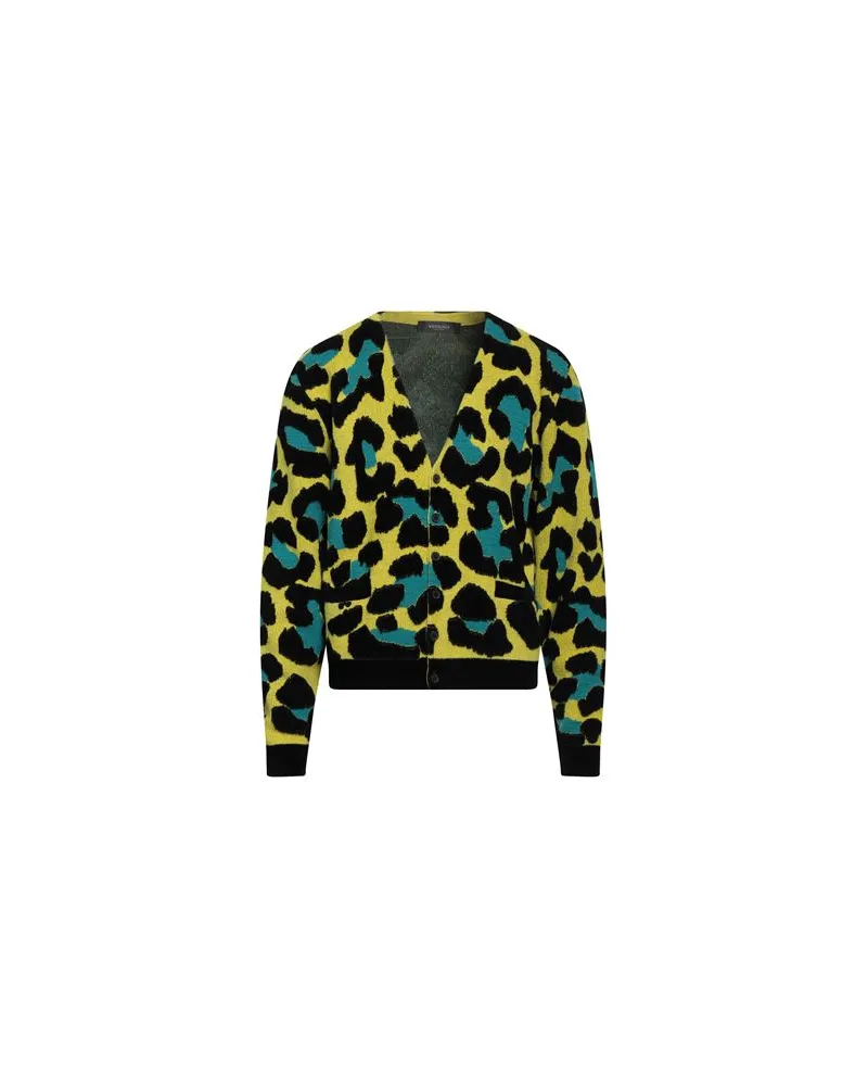 Versace STRICKWAREN - Strickjackenauf YOOX.COM Limettengrün