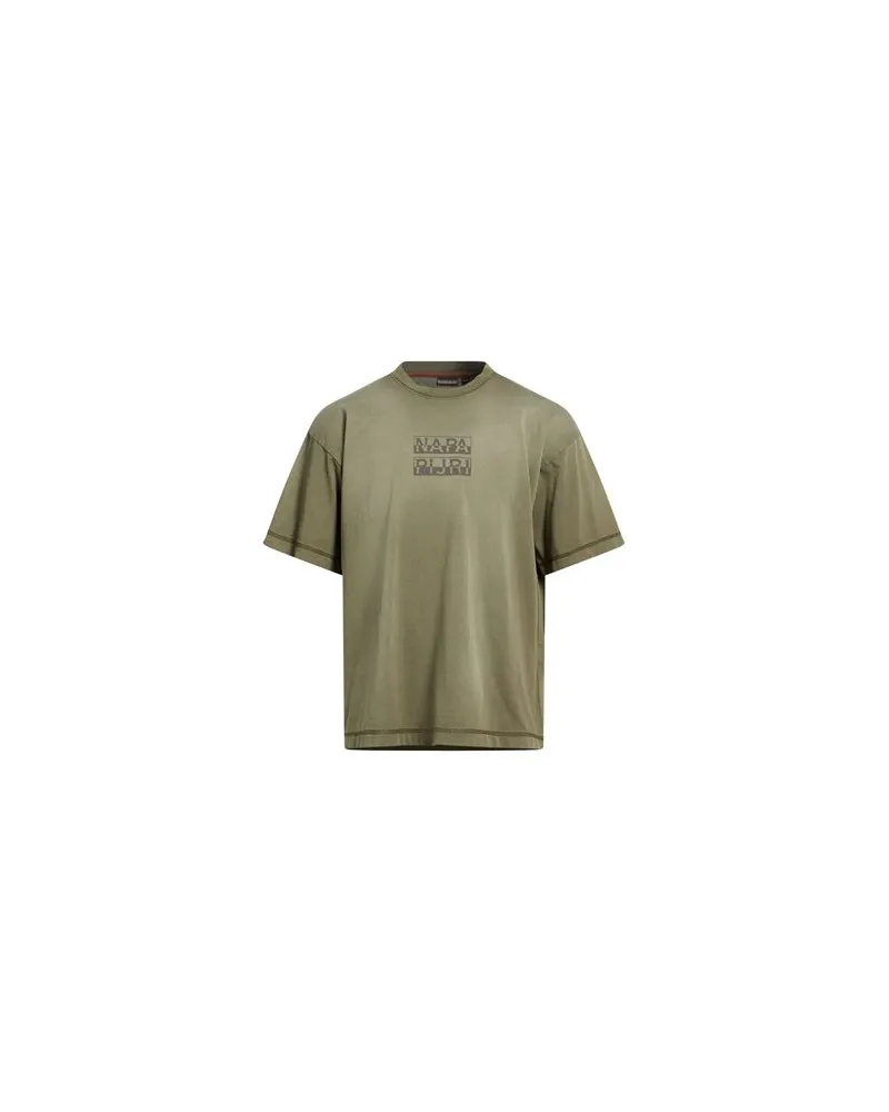 Napapijri S-COMEL SS - TOPS - T-shirtsauf YOOX.COM Militärgrün