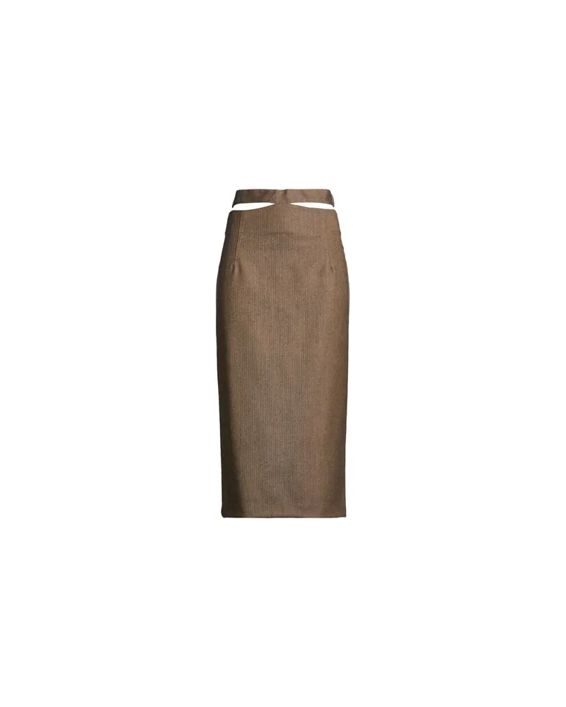 SOLOTRE HOSEN & RÖCKE - Midi-Röckeauf YOOX.COM Braun