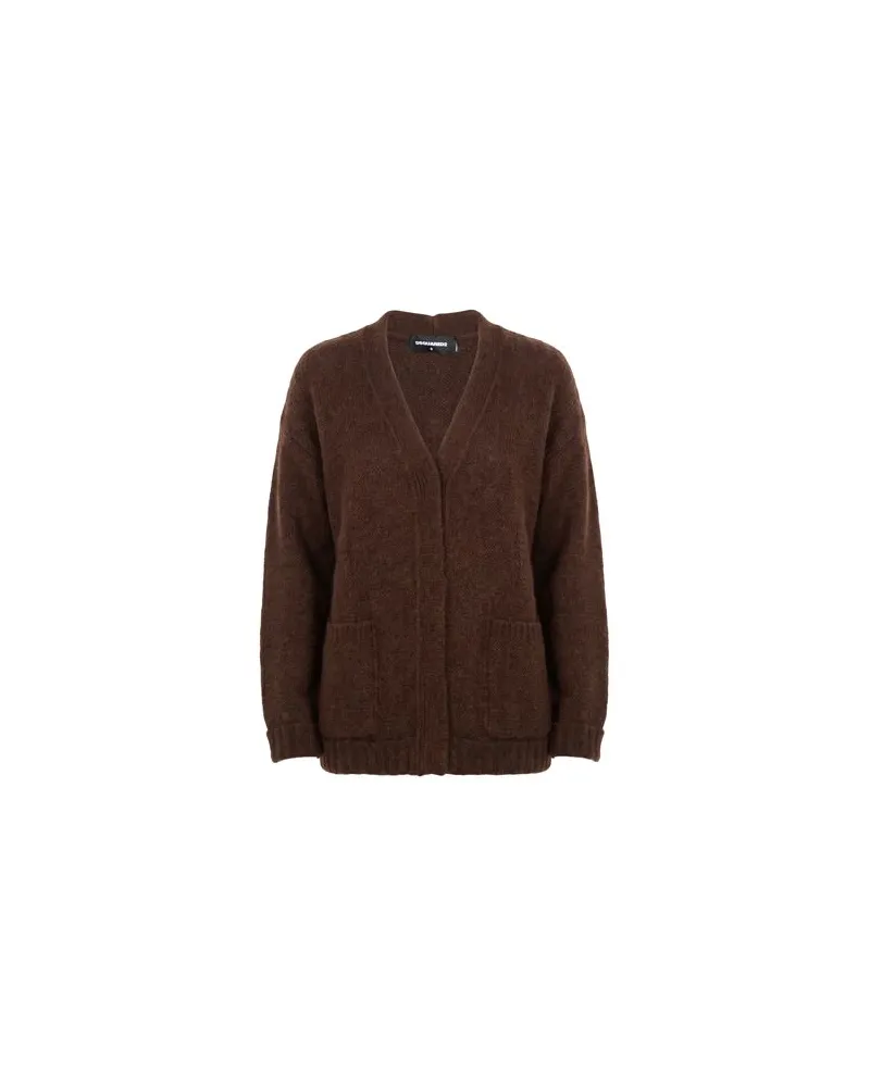 Dsquared2 STRICKWAREN - Strickjackenauf YOOX.COM Schokobraun