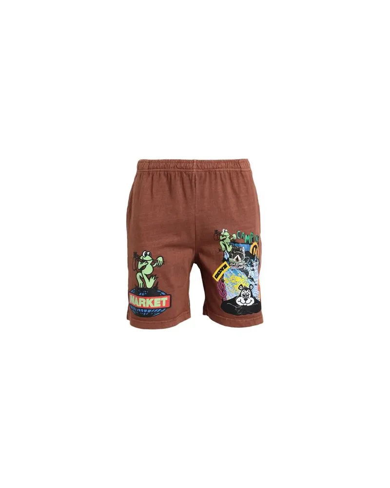 Market GONE CAMPING WASHED SHORTS		  - HOSEN & RÖCKE - Shorts & Bermudashortsauf YOOX.COM Braun