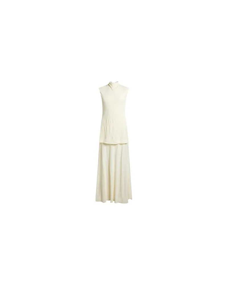 Jil Sander KLEIDER - Maxi-Kleiderauf YOOX.COM Elfenbein