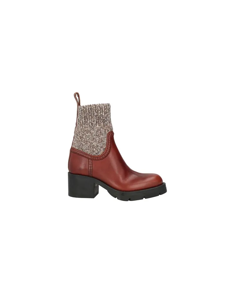 Chloé SCHUHE - Stiefelettenauf YOOX.COM Braun
