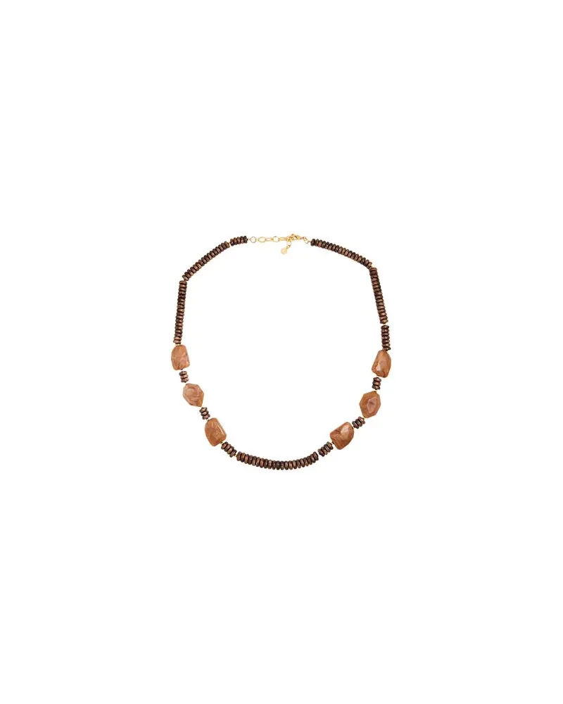 Luisa Spagnoli SCHMUCK und UHREN - Halskettenauf YOOX.COM Braun
