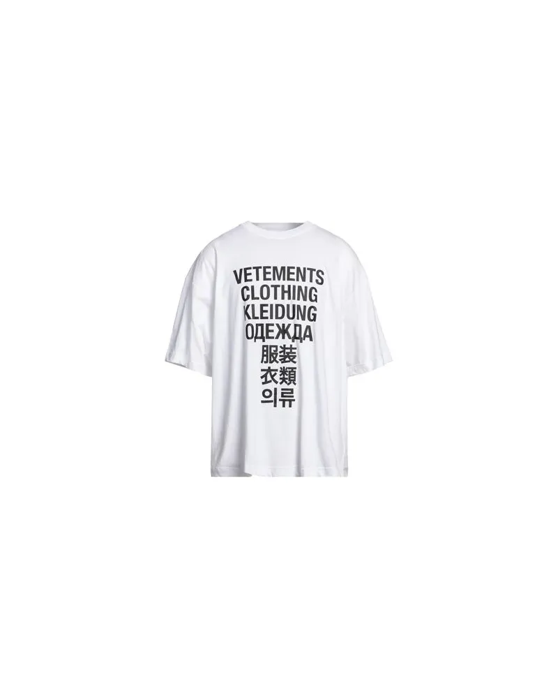 VETEMENTS TOPS - T-shirtsauf YOOX.COM Weiß