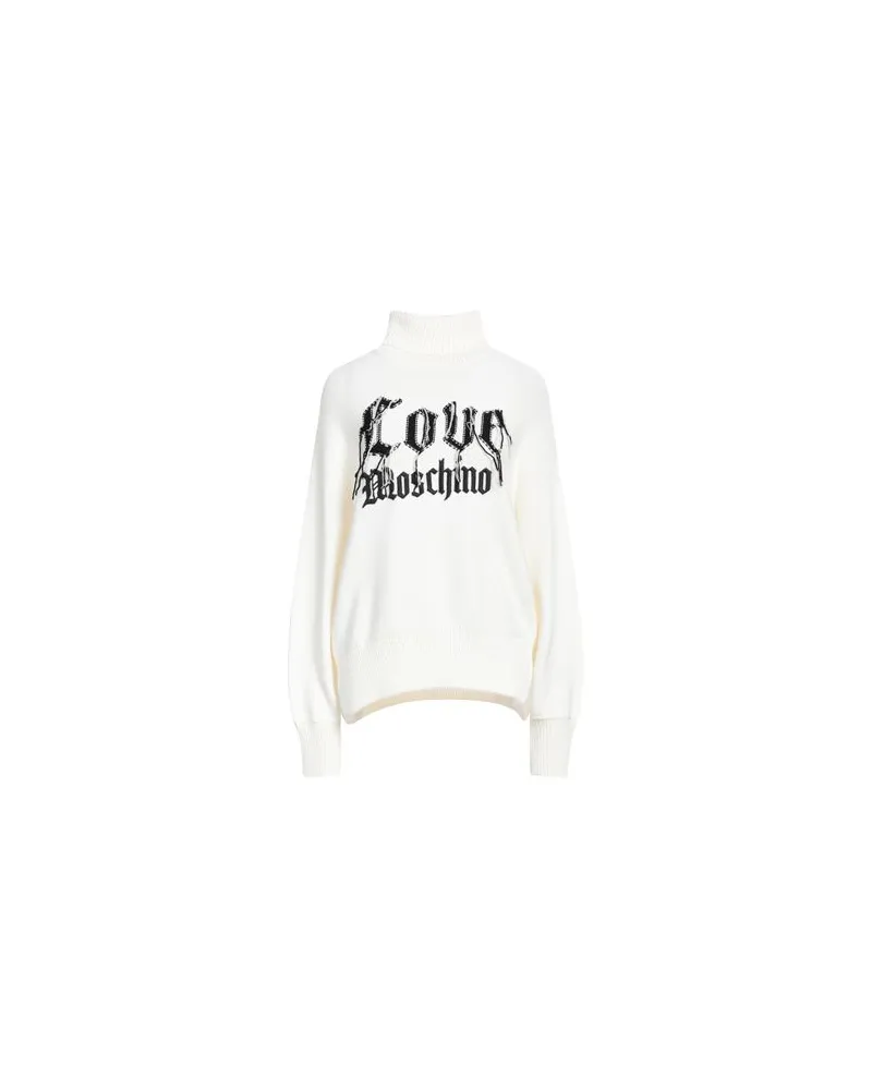 Moschino STRICKWAREN - Rollkragenpulloverauf YOOX.COM Elfenbein