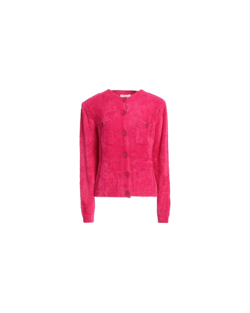 MVP Wardrobe STRICKWAREN - Strickjackenauf YOOX.COM Fuchsia