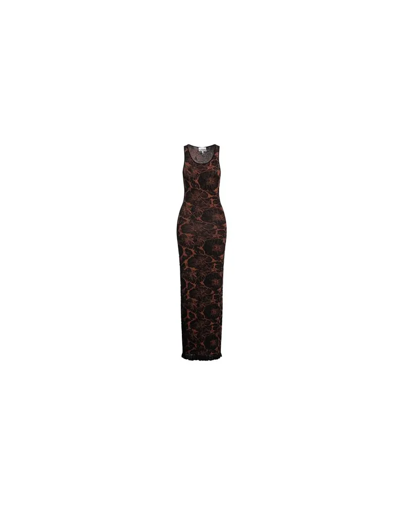 Ganni KLEIDER - Maxi-Kleiderauf YOOX.COM Braun
