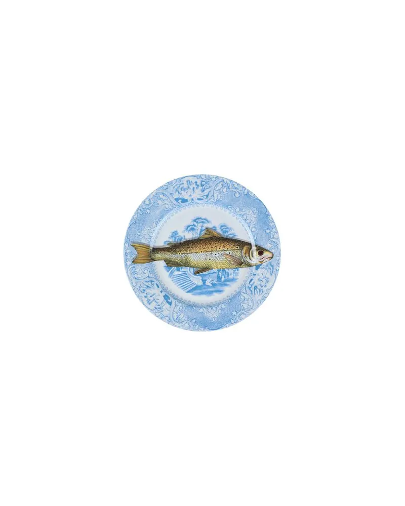 Fornasetti Piscibus n°4 - DEKORATIONEN - Dekotellerauf YOOX.COM Azurblau