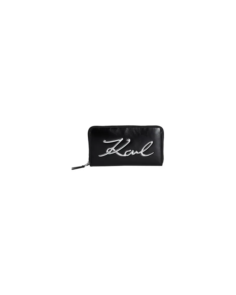 Karl Lagerfeld K/SIGNATURE SOFT CONT WALLET  - Kleinlederwaren - Brieftaschenauf YOOX.COM Schwarz