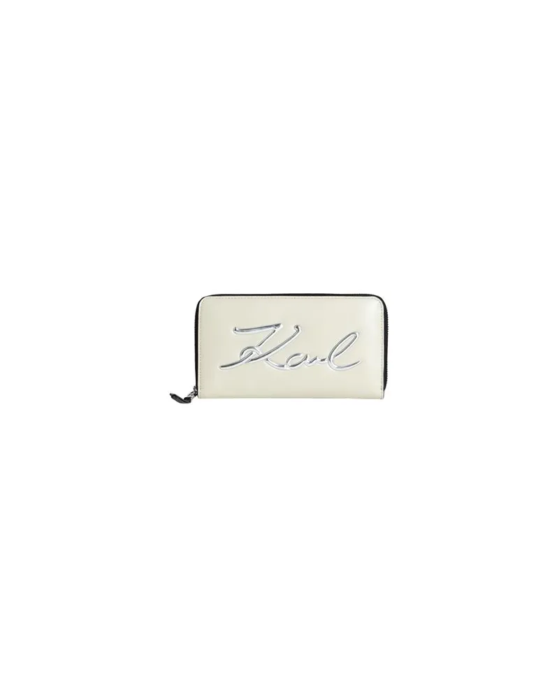 Karl Lagerfeld K/SIGNATURE SOFT CONT WALLET  - Kleinlederwaren - Brieftaschenauf YOOX.COM Salbeigrün