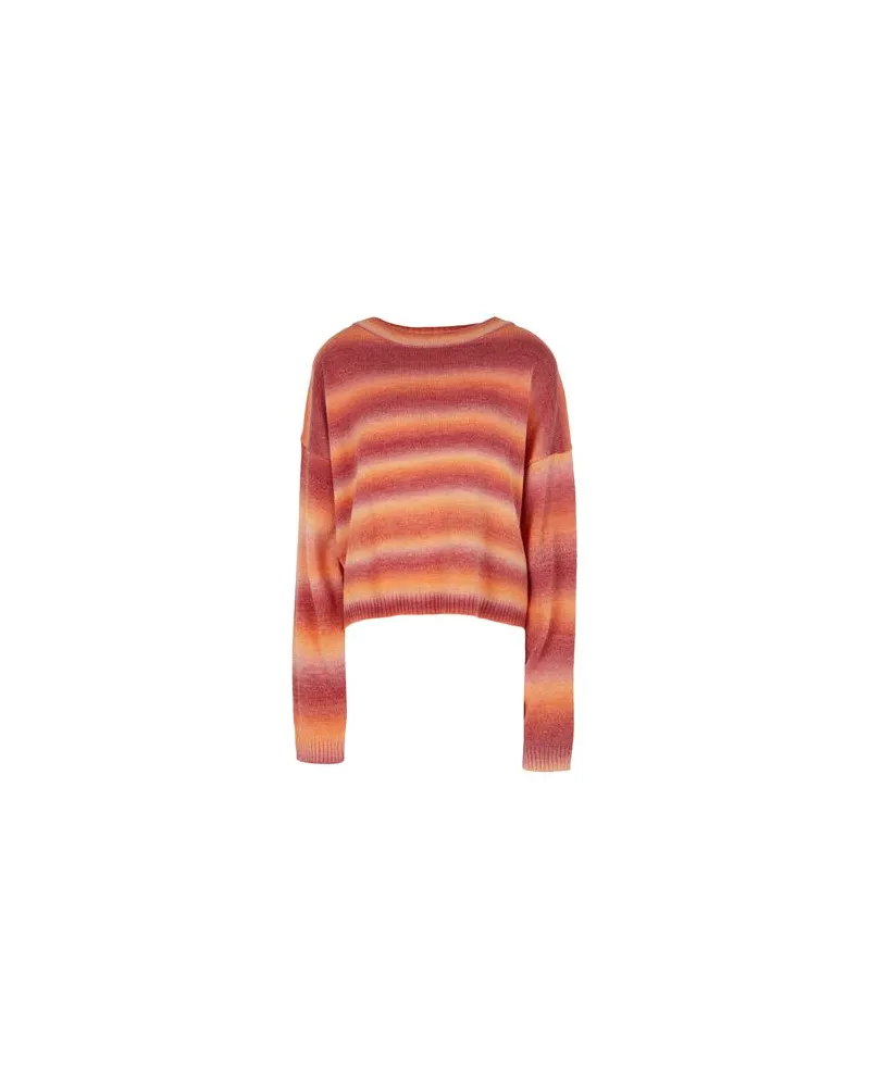 8 by Yoox KNIT CREW-NECK OVERSIZED CROP SWEATER   - STRICKWAREN - Pulloverauf YOOX.COM Orange