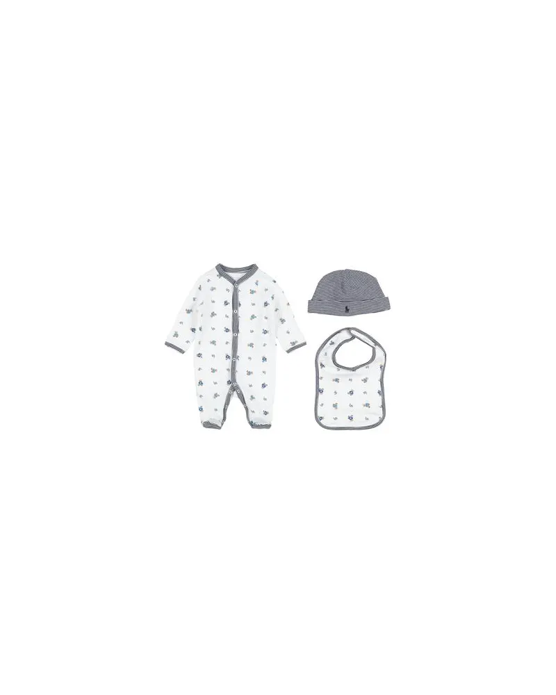 Ralph Lauren Polo Bear Cotton 3-Piece Gift Set  - NEUGEBORENE - Baby-Setsauf YOOX.COM Weiß