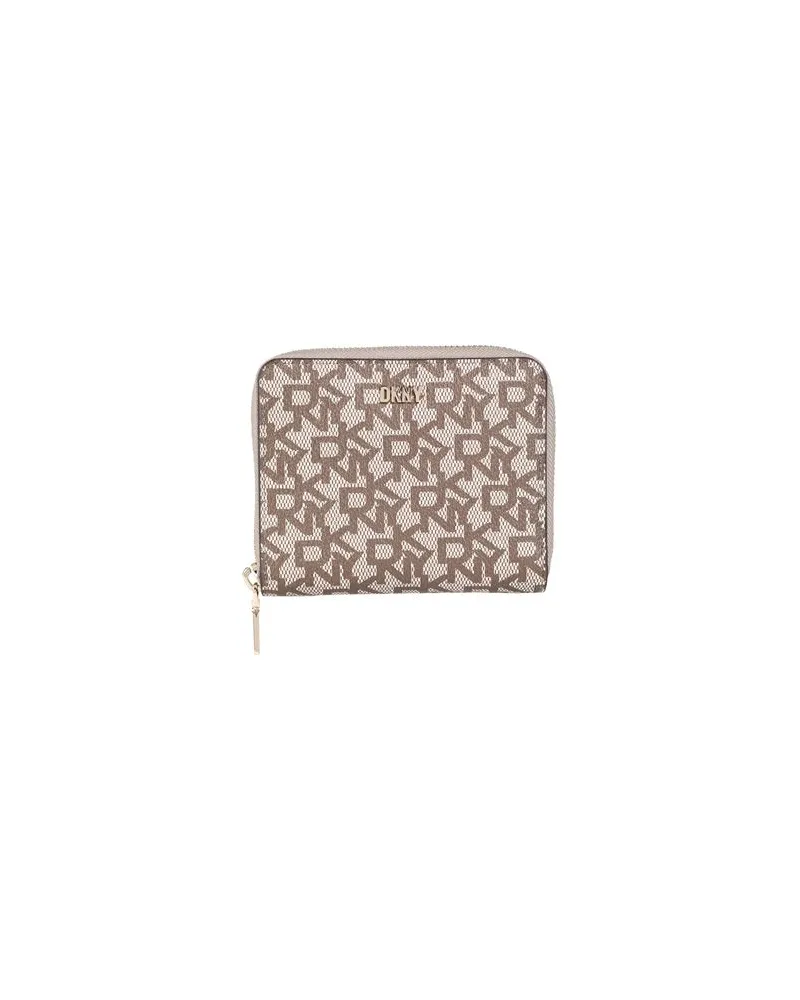 DKNY BRYANT- SM ZIP AROUND - Kleinlederwaren - Brieftaschenauf YOOX.COM Khaki