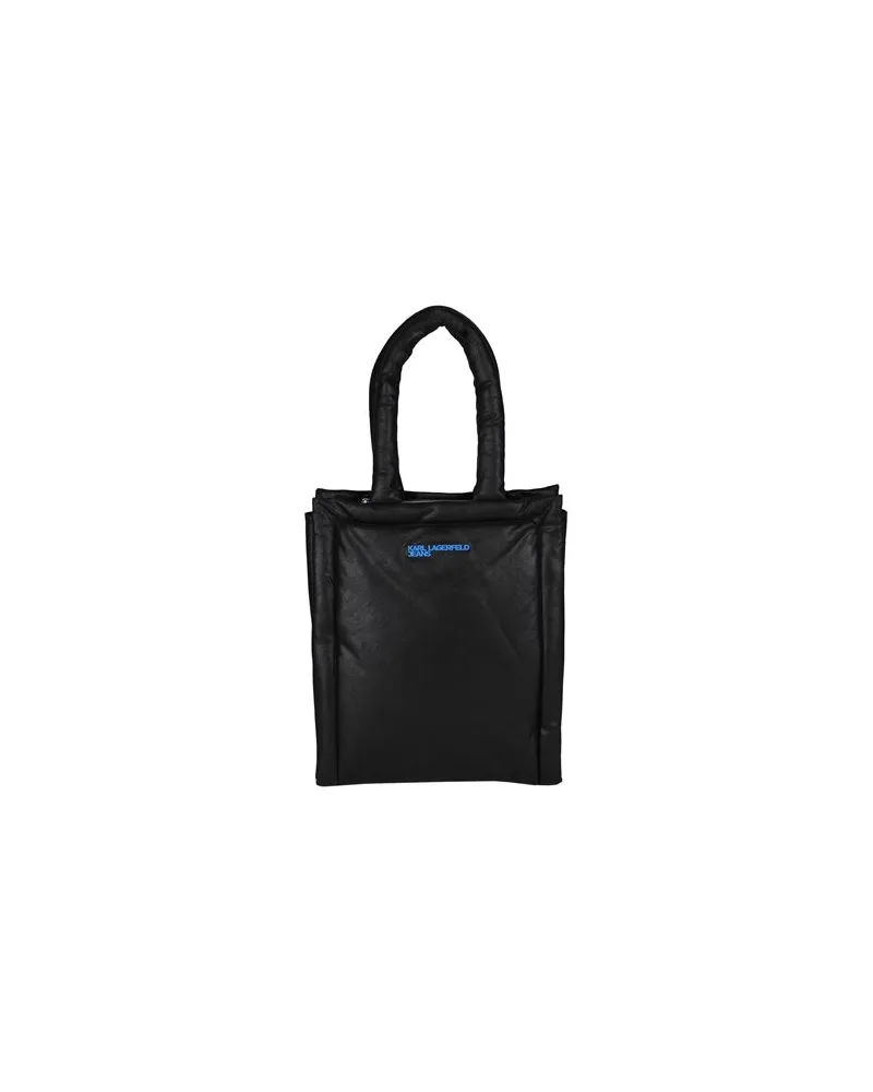 Karl Lagerfeld MODERN BLUR COATED DENIM TOTE - TASCHEN - Schultertaschenauf YOOX.COM Schwarz