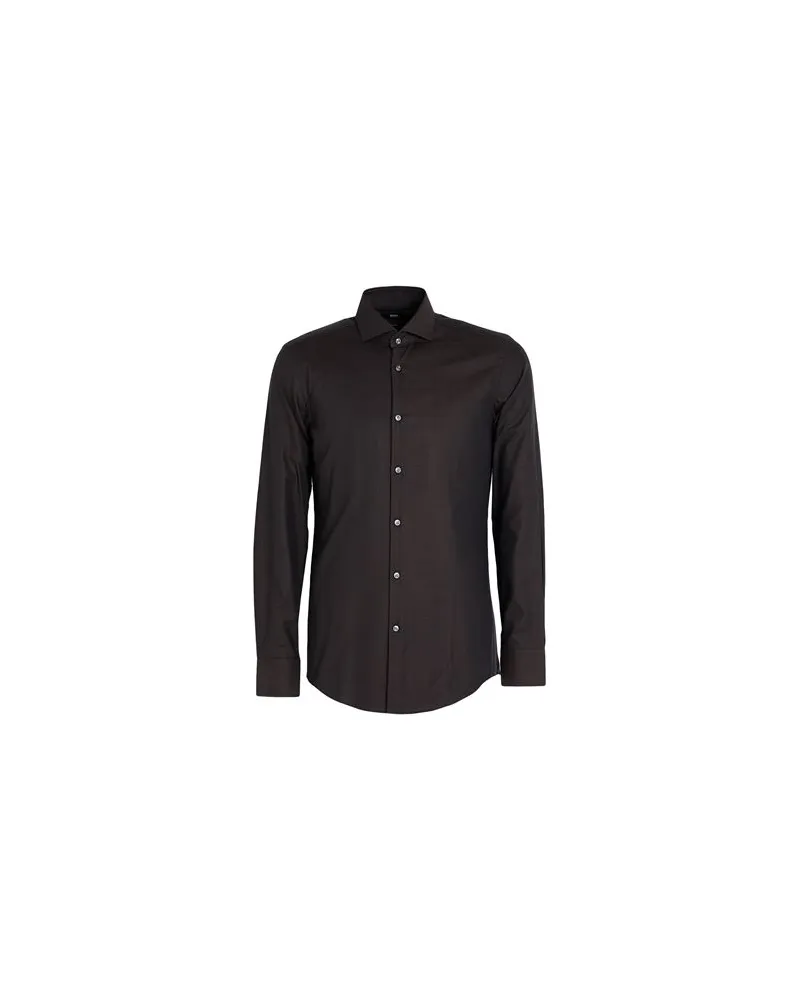HUGO BOSS TOPS - Hemdenauf YOOX.COM Dunkelbraun