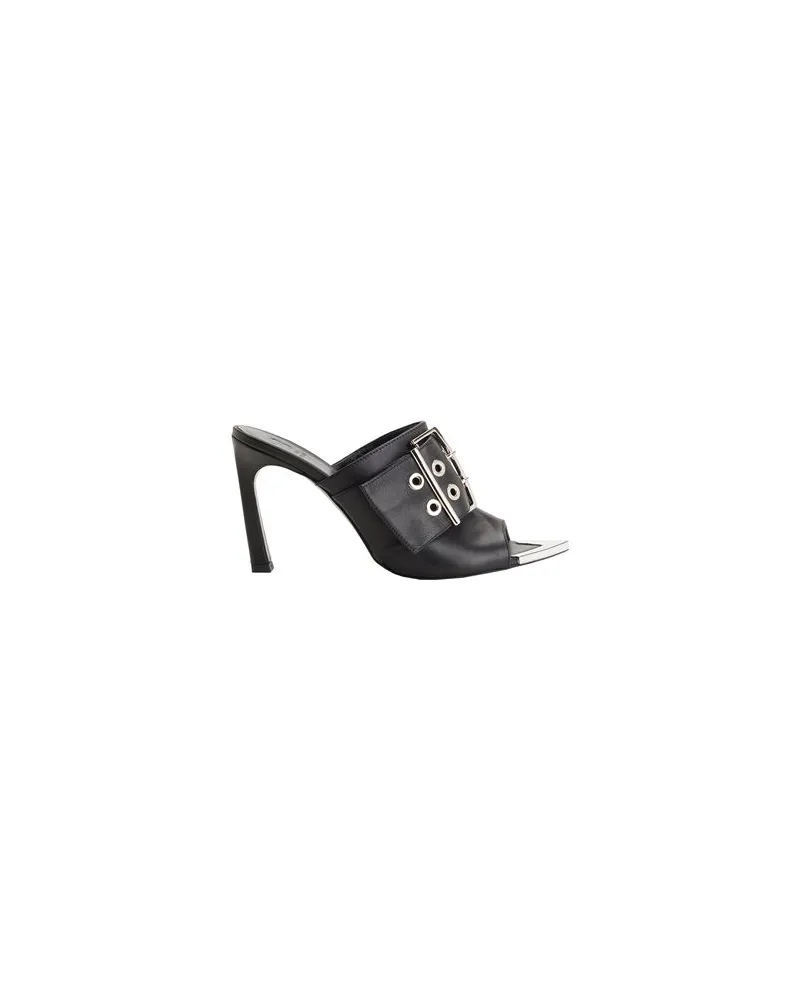 8 by Yoox LEATHER HIGH SANDAL BUCKLE DETAIL  - SCHUHE - Sandalenauf YOOX.COM Schwarz