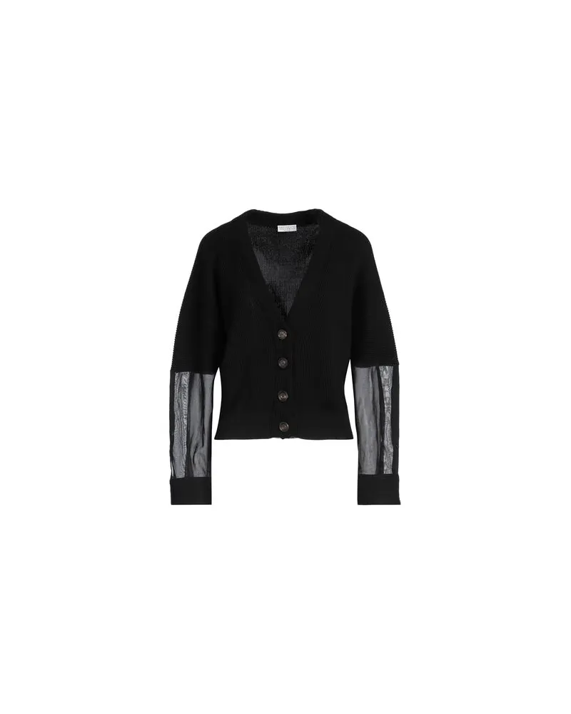 Brunello Cucinelli STRICKWAREN - Strickjackenauf YOOX.COM Schwarz