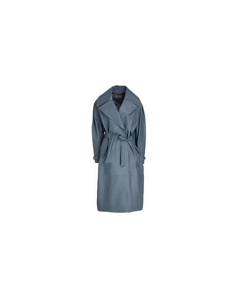 Alberta Ferretti JACKEN & MÄNTEL - Mäntelauf YOOX.COM Taubenblau