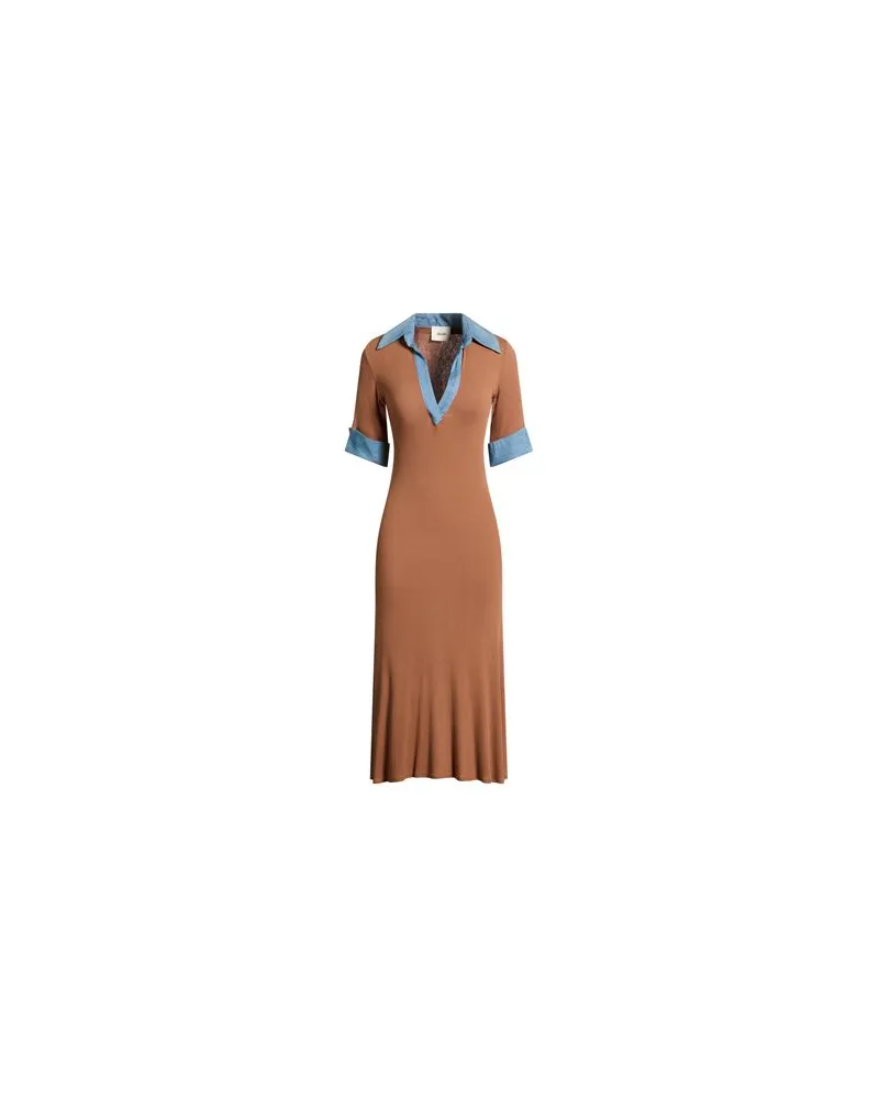 Dixie KLEIDER - Midi-Kleiderauf YOOX.COM Braun