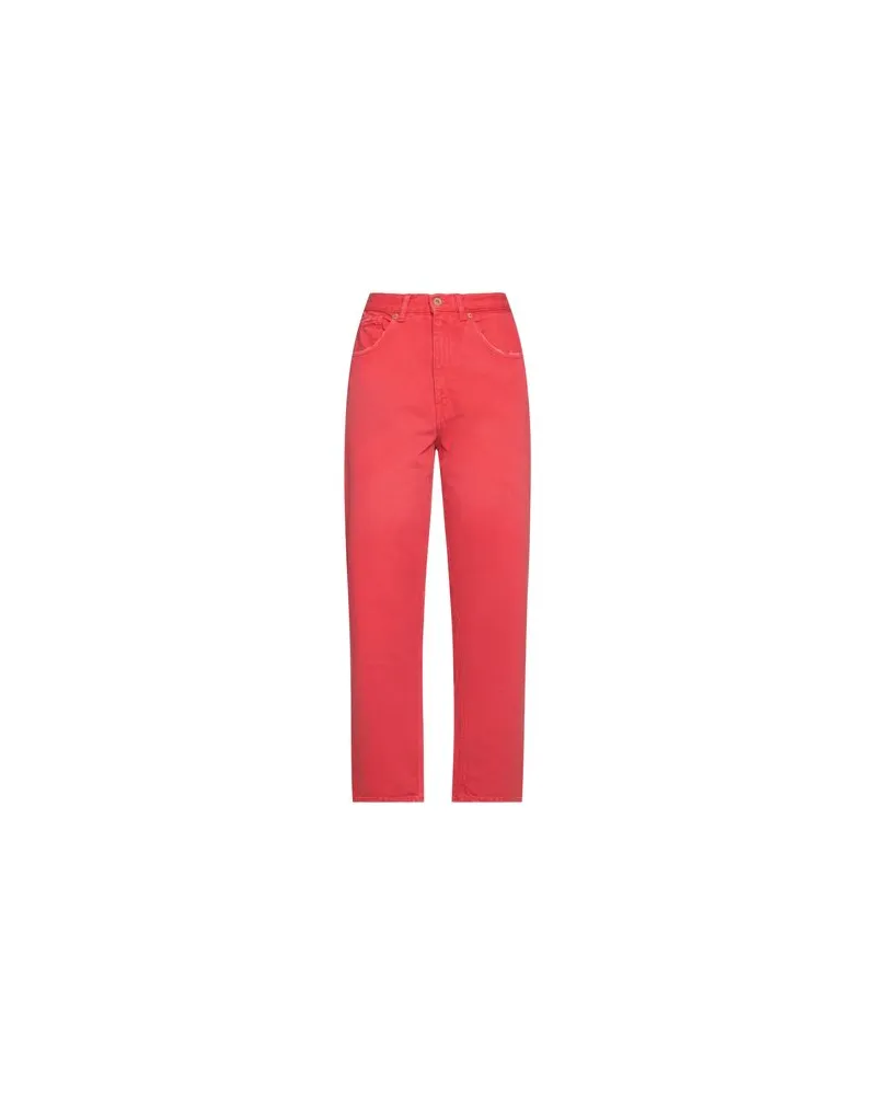 PENCE HOSEN & RÖCKE - Jeanshosenauf YOOX.COM Rot